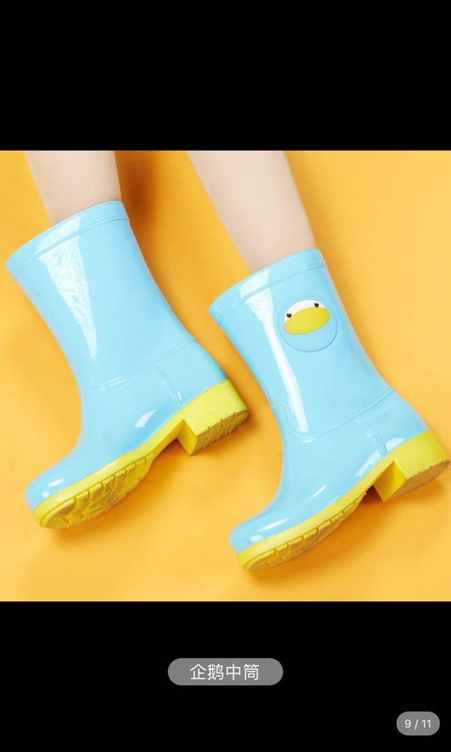 Blue Penguin adult rain boots Women s Fashion Footwear Boots on Carousell