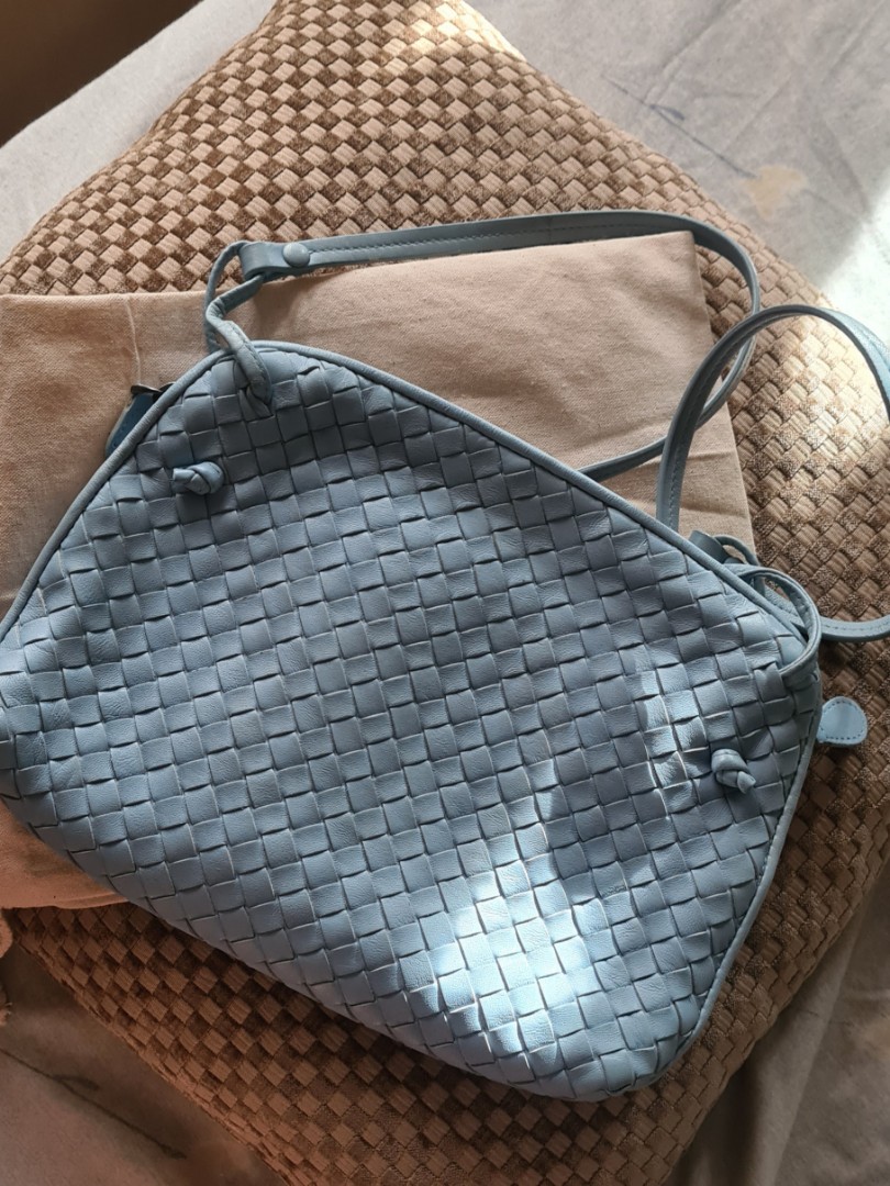 Bottega Veneta Intrecciato Nodini Crossbody Bag - Blue Crossbody