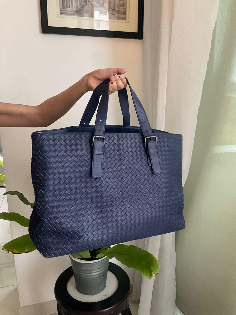 Bottega Veneta Sapphire Blue Large Tote Bag