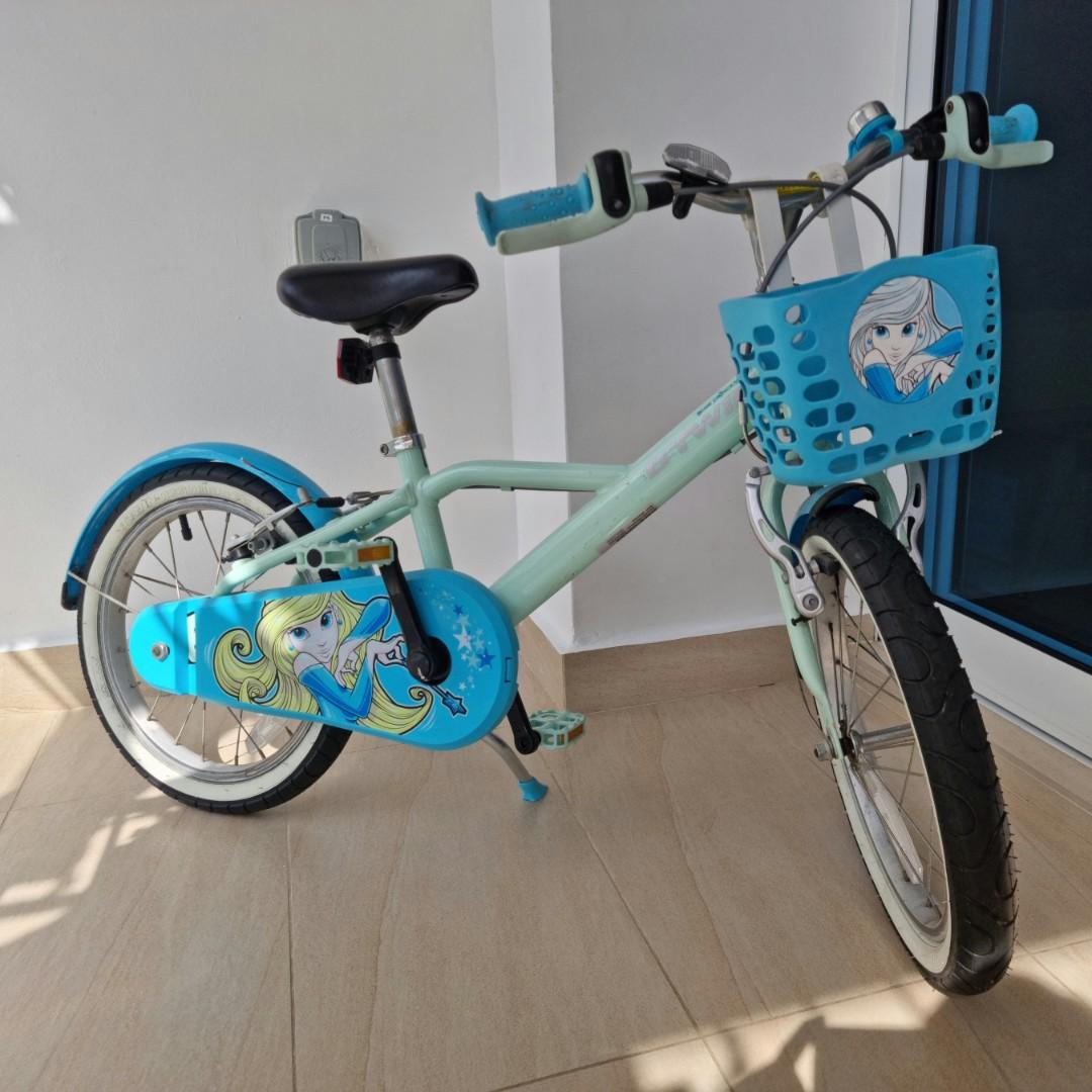 BTWIN 16 inch 500 Blue Princes Bike For ages 4 6 years old Everything Else on Carousell