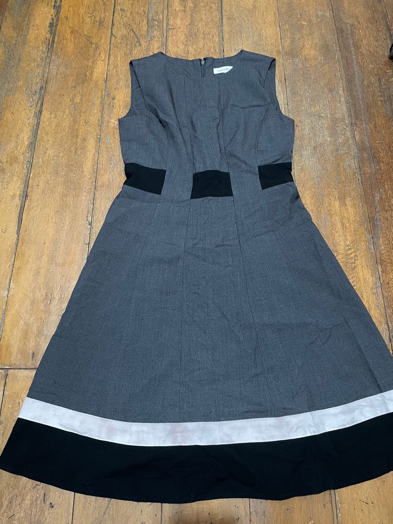 calvin klein blue and black dress