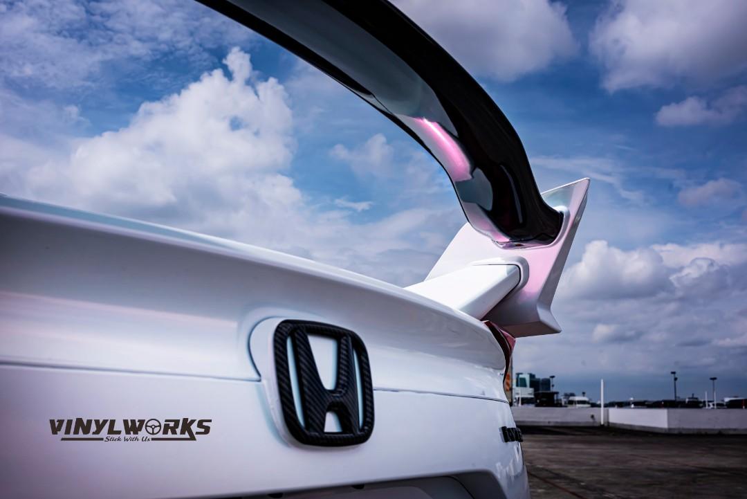 Car Wrap Honda Civic FC Full Car Exterior Wrap (Diamond White Pink