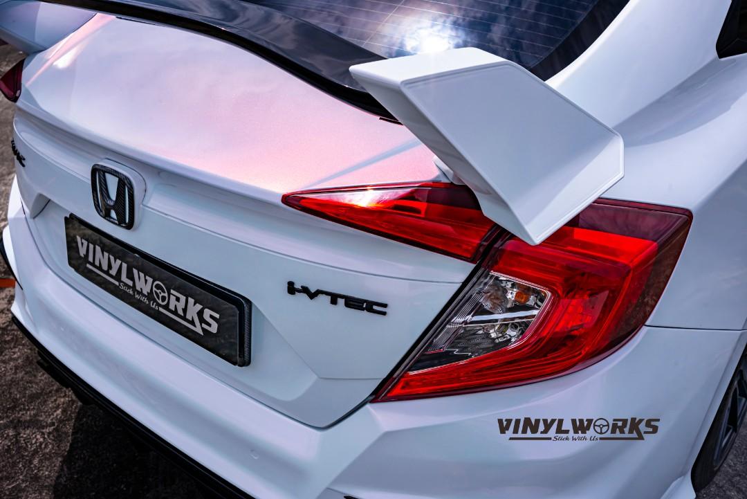 Car Wrap Honda Civic FC Full Car Exterior Wrap (Diamond White Pink