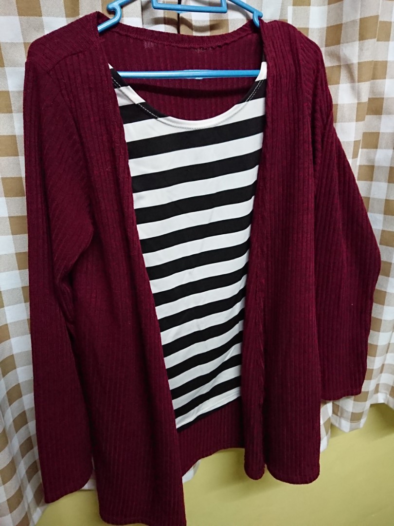 Shirt with hotsell attached cardigan