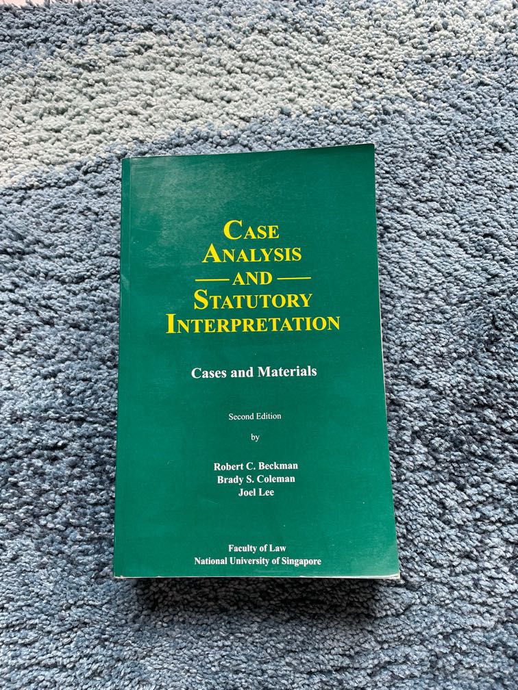 Case Analysis and Statutory Interpretation (Second Edition), Hobbies ...