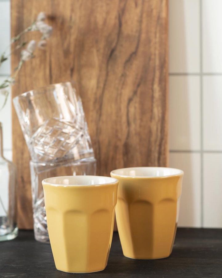Ceramic Cafe latte mug 3 colors available, Furniture & Home Living