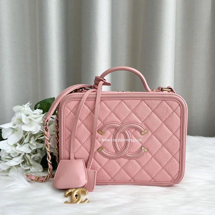 Chanel Medium Filigree Vanity Case in Pink Caviar AGHW, Luxury, Bags &  Wallets on Carousell