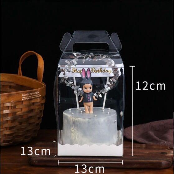 Clear Acetate Transparent Box for Mini Cakes/Cupcakes (Category: Storage Boxes & Baskets) located in Malabon City. Submitted by heyitskhen (Listing ID 1134849768, Image 2). Description: 5pcs per pack 3inch-11x11x11cm-130 4inch-13x13x12cm-190 5inch- 15x15x12cm-230 Color：Transparent Material：Plastic box with paper tay Package list: 5pcs transparent w/ tray ApplicationCake，gift NOTE: Environmental protection PP material, we guarantee cleanness and h