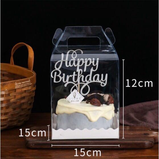 Clear Acetate Transparent Box for Mini Cakes/Cupcakes (Category: Storage Boxes & Baskets) located in Malabon City. Submitted by heyitskhen (Listing ID 1134849768, Image 3). Description: 5pcs per pack 3inch-11x11x11cm-130 4inch-13x13x12cm-190 5inch- 15x15x12cm-230 Color：Transparent Material：Plastic box with paper tay Package list: 5pcs transparent w/ tray ApplicationCake，gift NOTE: Environmental protection PP material, we guarantee cleanness and h
