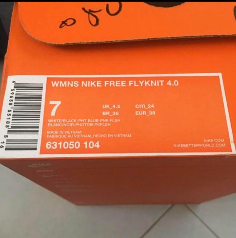 SALE Brand New NIKE Womens Free Flyknit 4.0. US Size 7 Women s