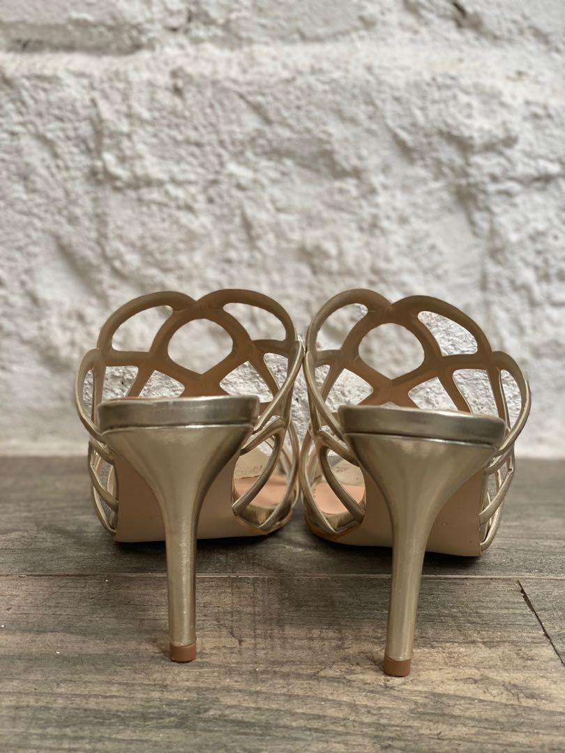 Gold heels cheap on sale