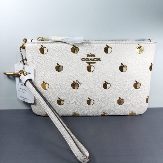 coach purse with apples