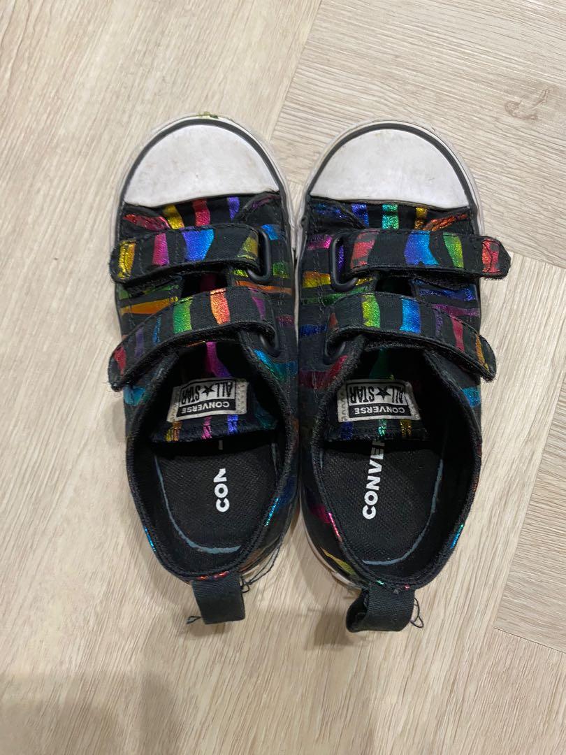 Girls sales rainbow converse