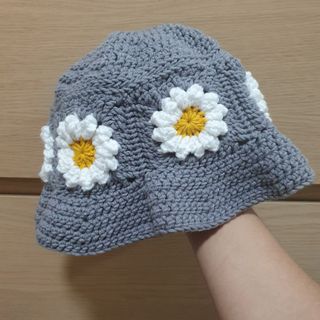 flower bucket hat crochet