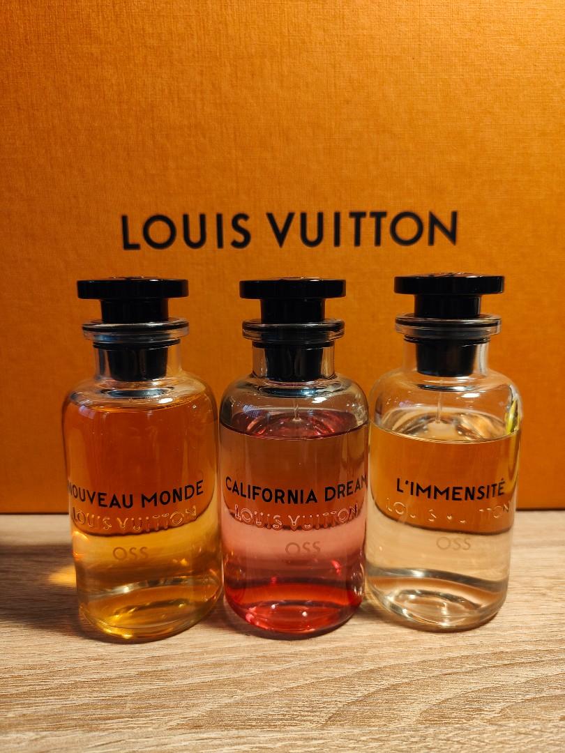 (Decants) Louis Vuitton L'immensité, California Dream, Nouveau Monde