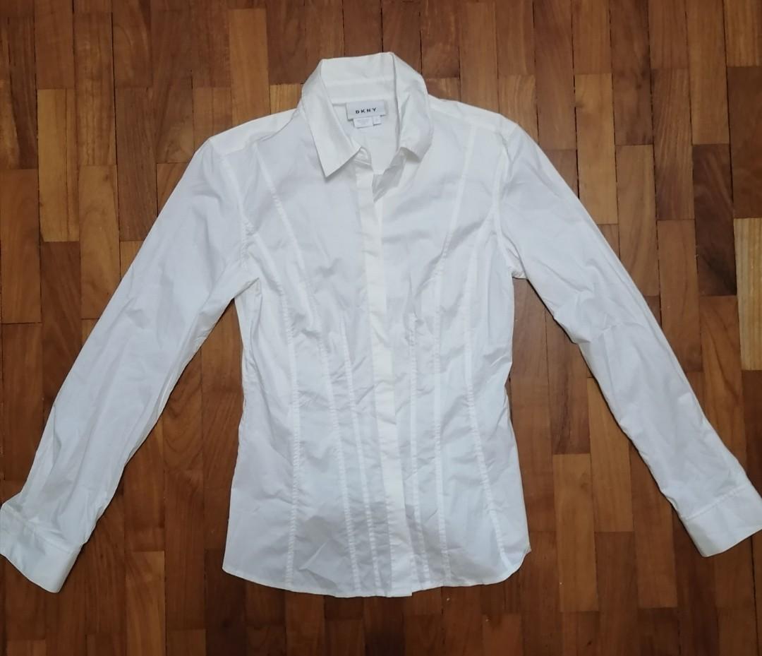 dkny white dress shirt