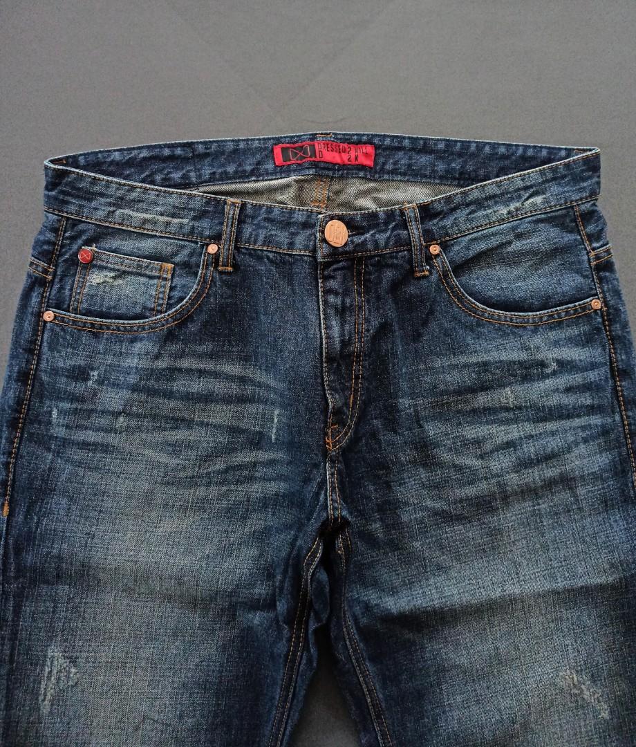 Dress To Kill Jeans Size 35 Fesyen Pria Pakaian Bawahan di