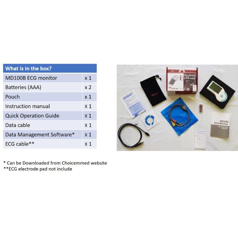 Electrocardiogram Portable Handheld ECG / EKG Monitor ChoiceMMed ...