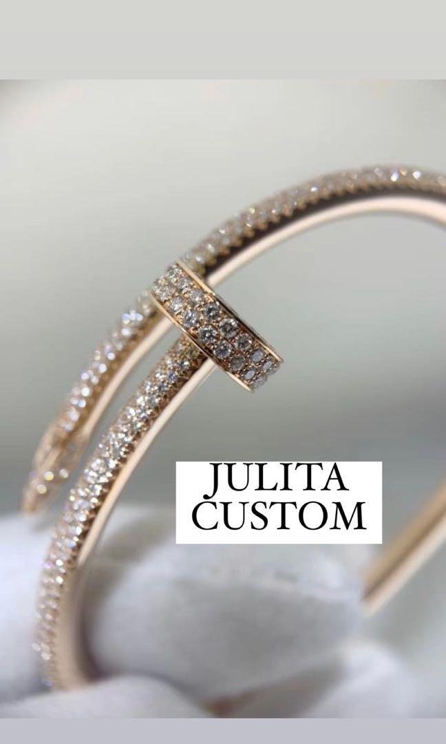Cartier nail bracelet full clearance diamonds