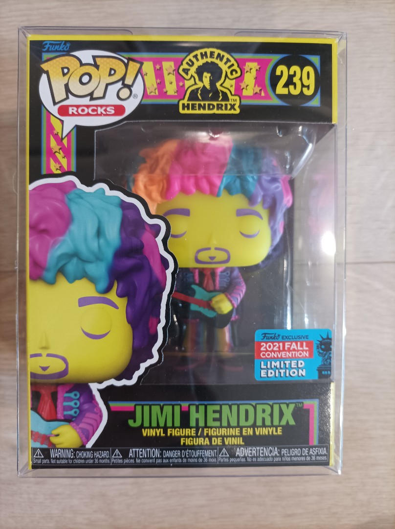 Funko Pop Rocks Jimi Hendrix blacklight Fall Convention 2021, Hobbies