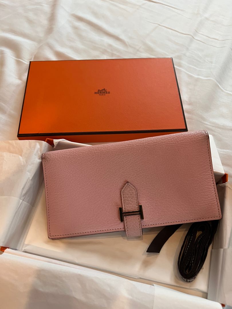 hermes pink wallet