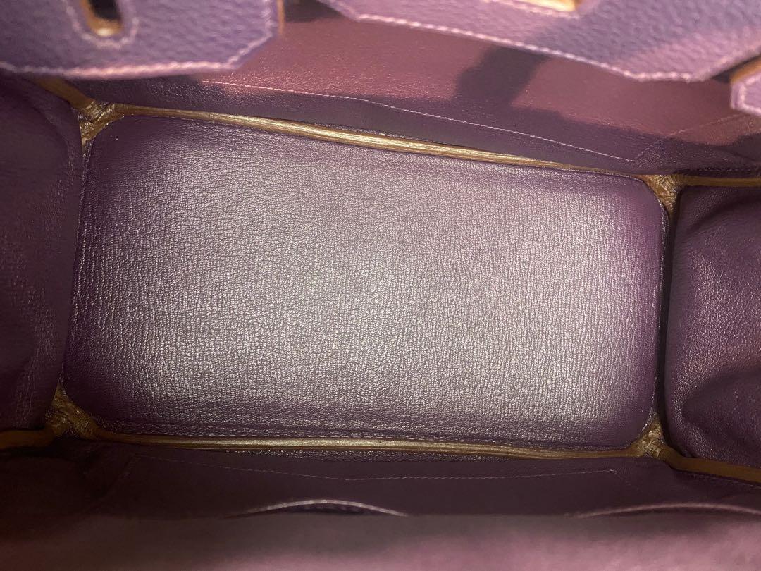 hermes birkin 30cm box leather raisin purple