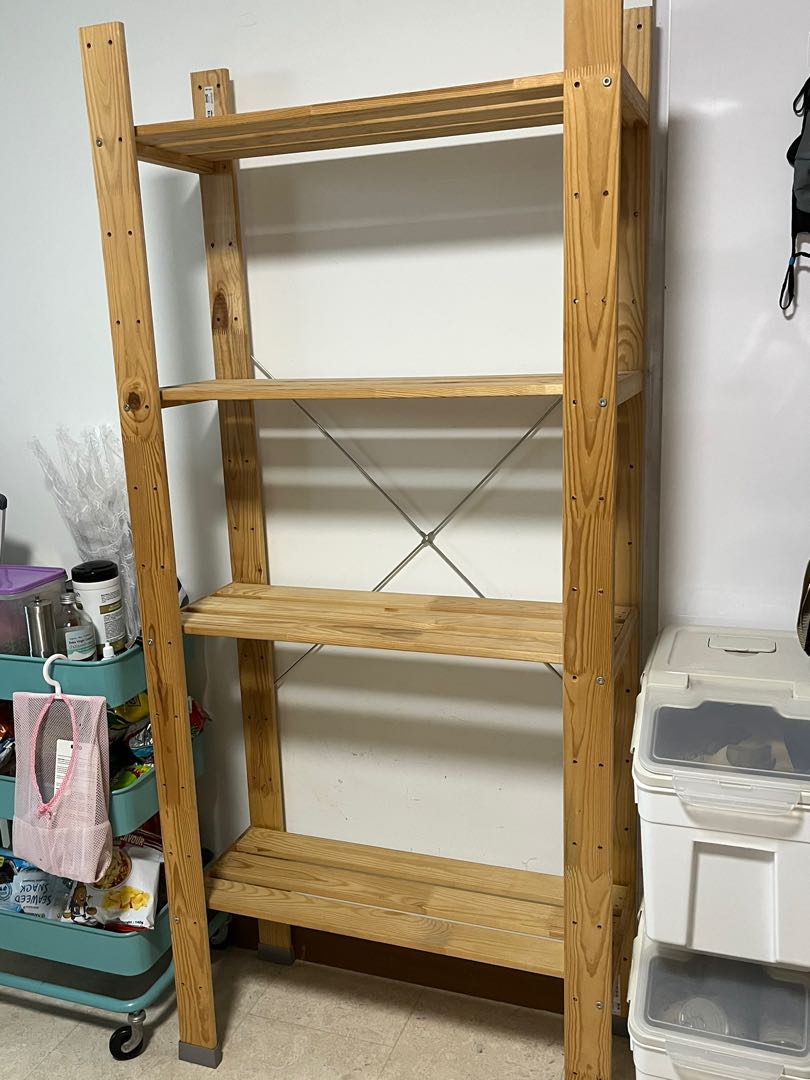 IKEA Hejne wooden shelf rack, Furniture & Home Living, Furniture
