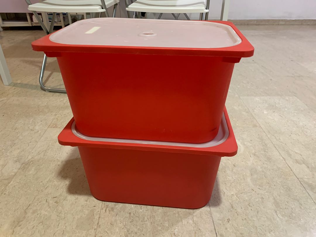 IKEA Storage Box with Lid, Furniture & Home Living, Kitchenware