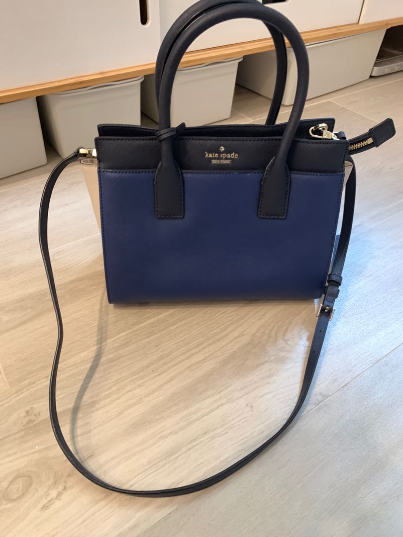 kate spade 手袋-藍色, 名牌, 手袋及銀包- Carousell