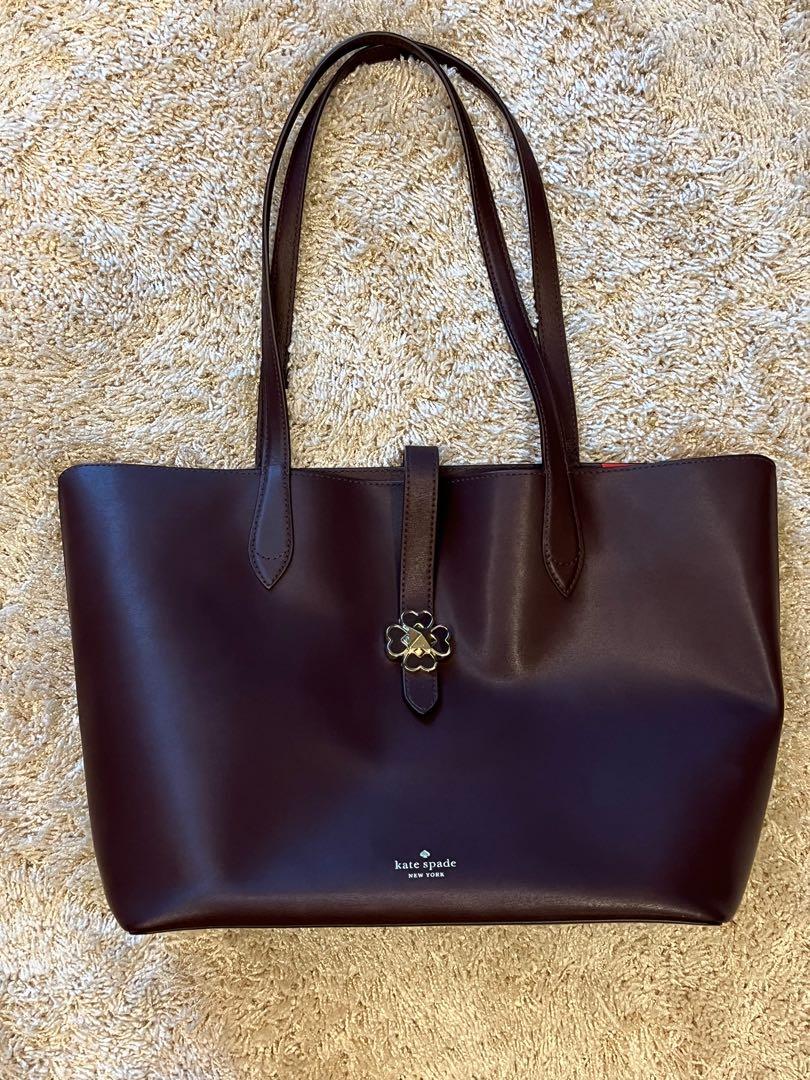 Kate spade Burgundy all day leather tote Women s Fashion Bags