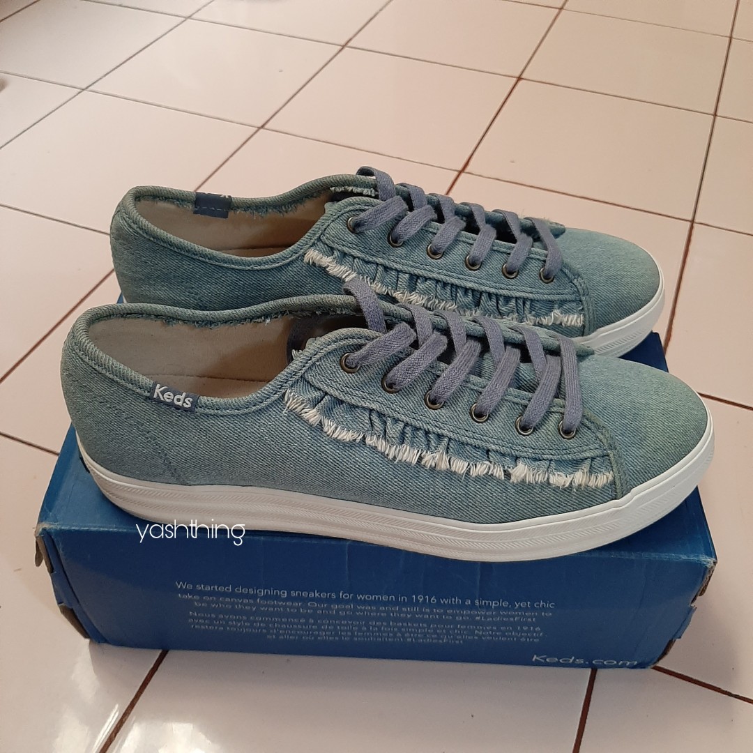 Keds triple ruffle denim shop