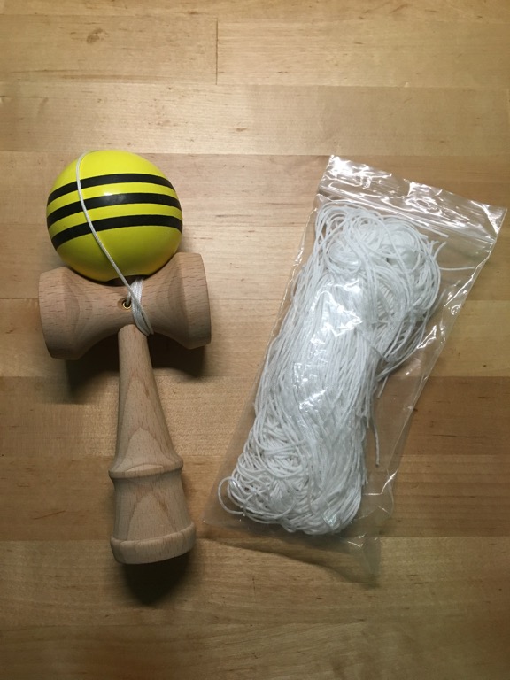 Kendama + strings, Hobbies & Toys, Toys & Games on Carousell