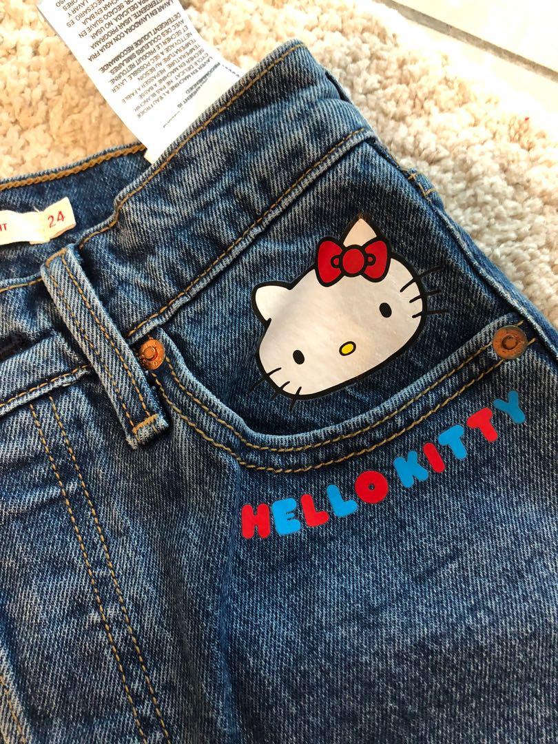 Levi's x Hello Kitty Ribcage Straight Jeans W24L29, Women's Fashion,  Bottoms, Jeans & Leggings on Carousell