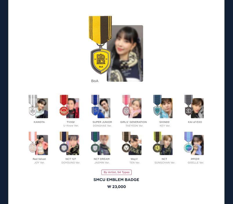 LFB/WTS SMCU Emblem Badge Pc Photocard Kangta BoA TVXQ Super