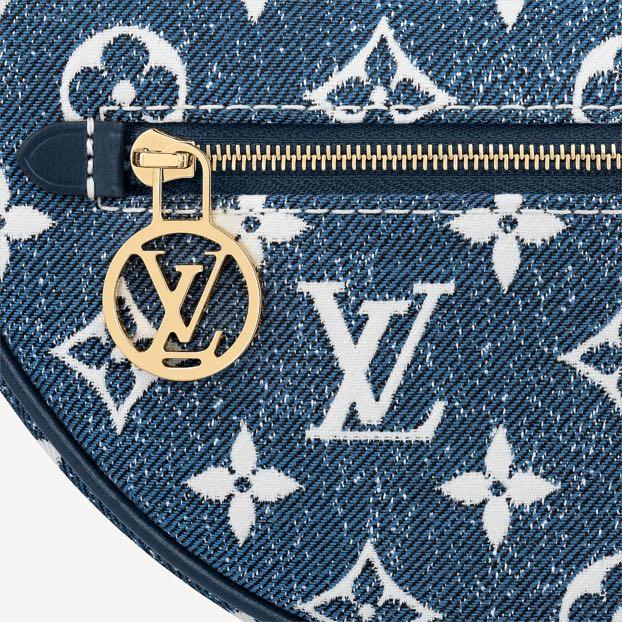 LV Cruise 2022 Loop Bag Blue Denim Monogram, Luxury, Bags