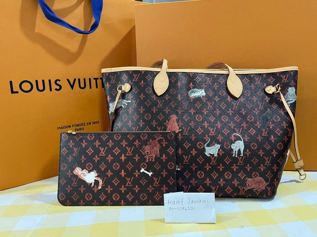 Louis Vuitton x Grace Coddington Neverfull Catogram (Without Pouch