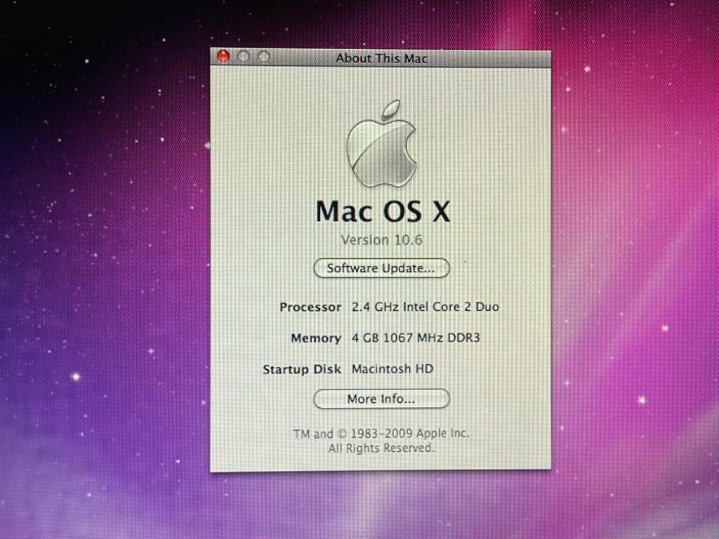 Apple - MacBook　A1181　Mid 2009　OS 10.11 &amp; 10.6 MacBook 
