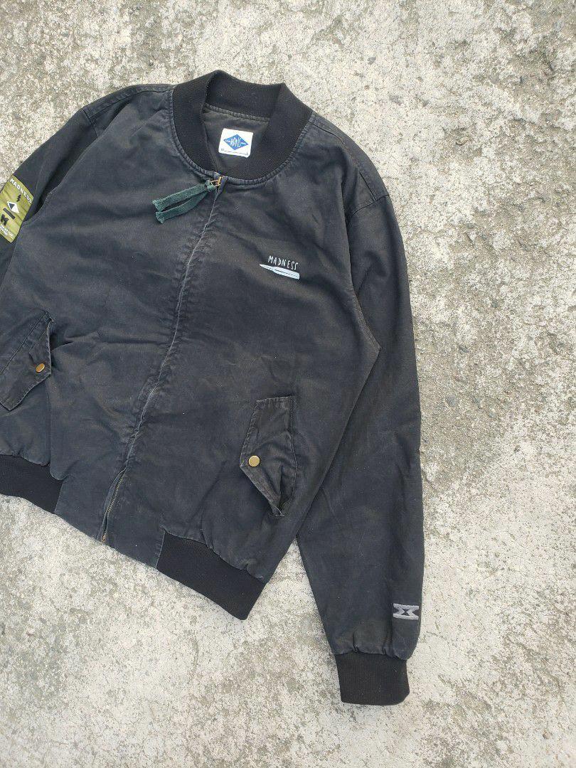 MADNESS TANKER BOMBER JACKET (Category: Activewear) located in Cavite. Submitted by _Gizmo (Listing ID 1134969513, Image 3). Description: Madness Tanker Bomber Jacket Size Large Good Condition Faded due to it's age please refer to uploaded photos 2,500 + Shipping Fee.