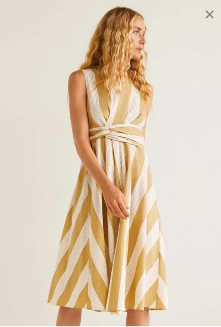 Mango cheap mustard dress