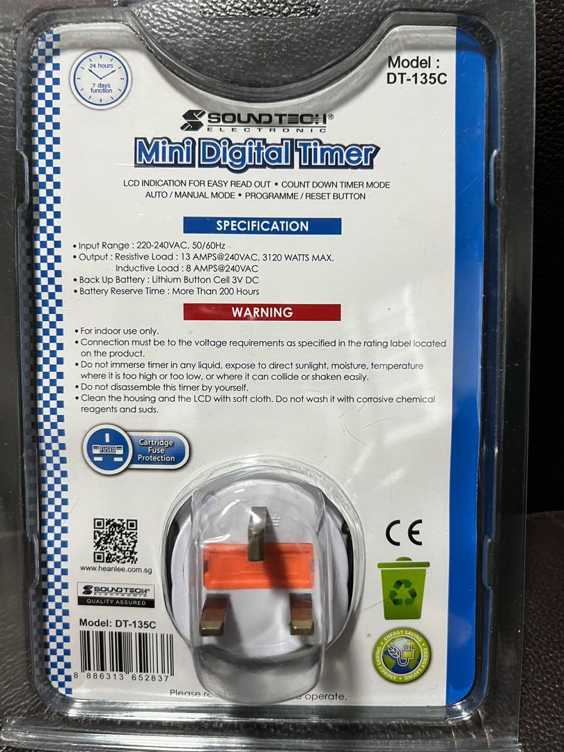 Mini digital timer (Soundtech), TV & Home Appliances, Electrical ...