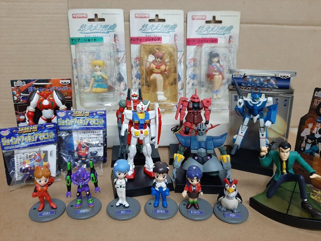 Mobile Suit Gundam Shin Getter Mazinkaiser Super Robot Wars Combattler V Raideen SEGA EVANGELION REI ASUKA MISATO SHINJI Fortress Macross Robotech Revoltech Valkyrie Lupin The 3rd mini figure Mascot collection Media Works Sunrise Figure (Category: Toys & Games) located in Singapore. Submitted by kittyleekityin (Listing ID 1134917195, Image 1). Description: 1998 Banpresto Mobile Suit mini figure @ $18 each Gundam RX-78-2 9cm (H) GUNCANNON RX-77-1 