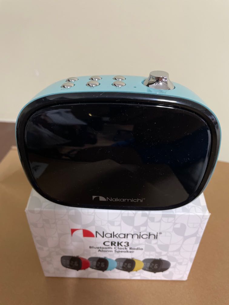 Nakamichi CRK3 Bluetooth Clock Radio Alarm Speaker, Mobile Phones