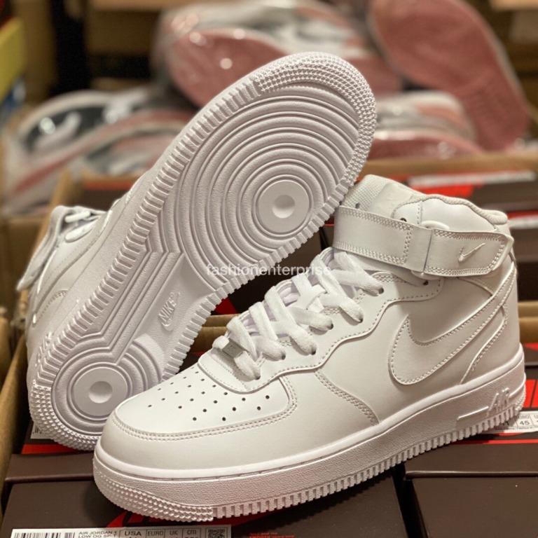 Nike air force 1 mid white mens online