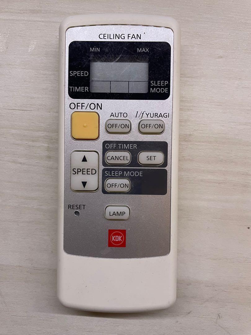 ORIGINAL KDK Ceiling Fan remote control model V60WK., Furniture & Home