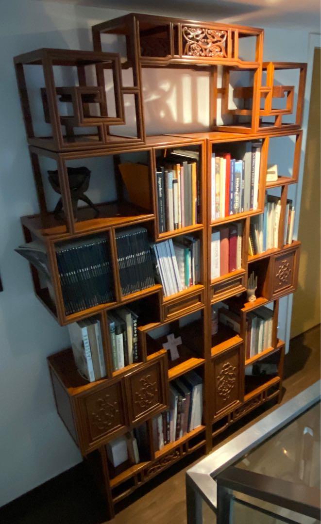 (Preloved) Vintage Chinese Cherry wood Display Divider