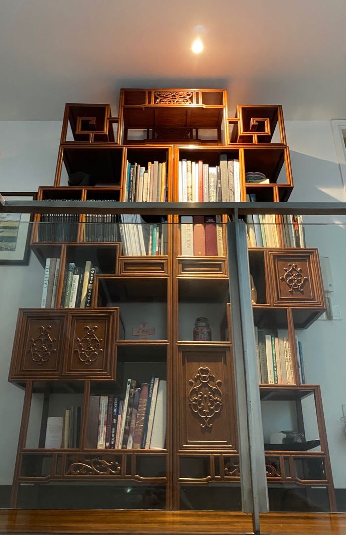 (Preloved) Vintage Chinese Cherry wood Display Divider