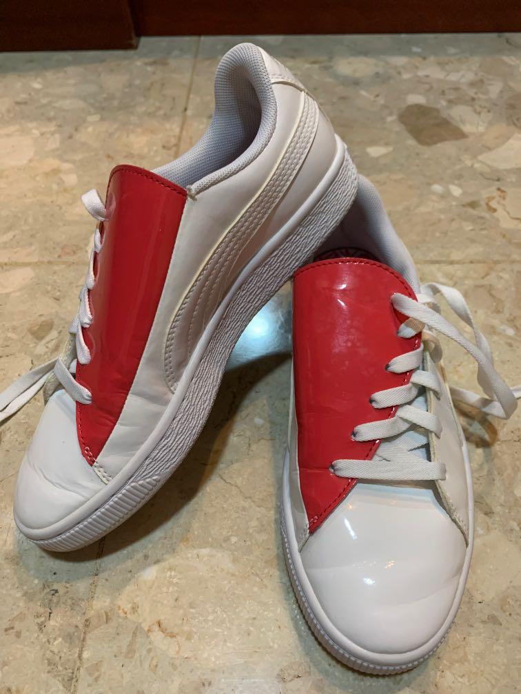 Puma heart shaped top basket crush sneakers Men s Fashion