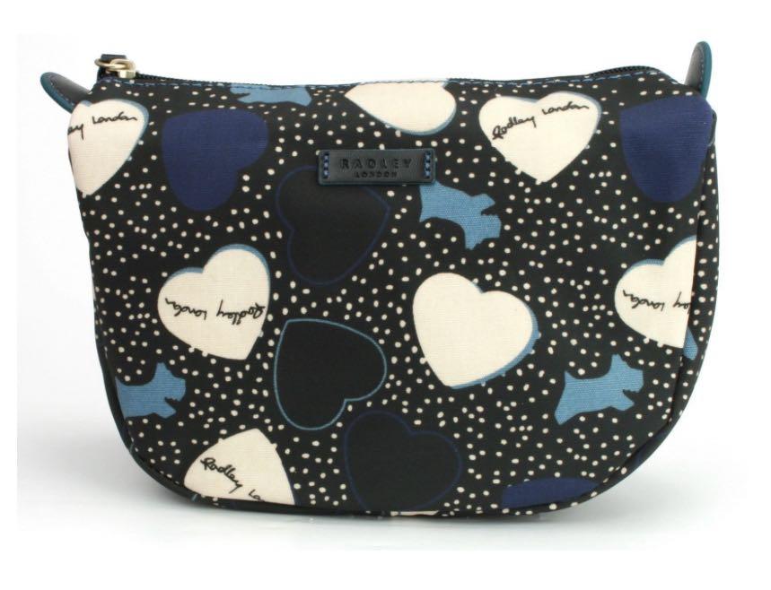 Radley London Hearts Oilskin Make up Pouch