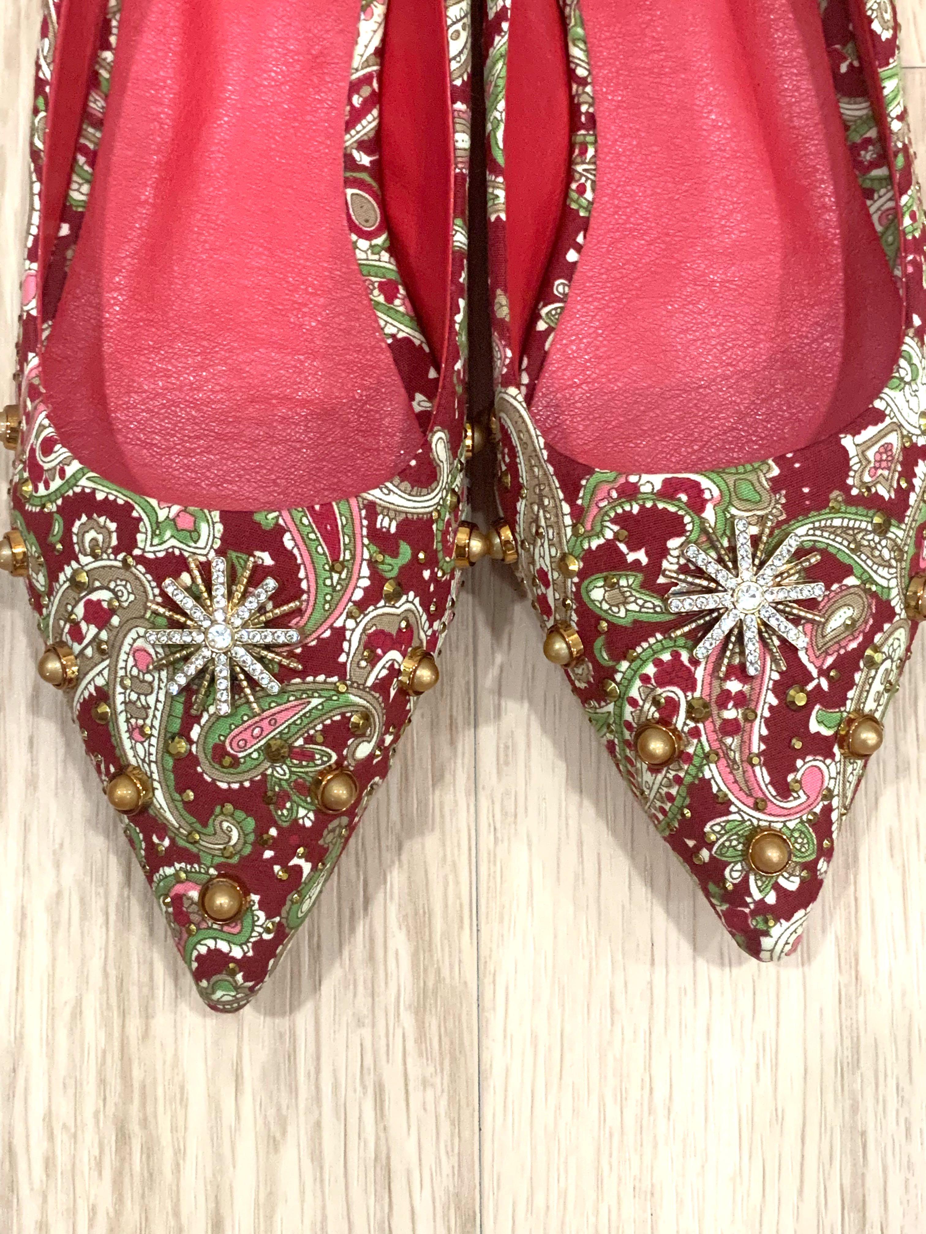 Red patterned heels hotsell