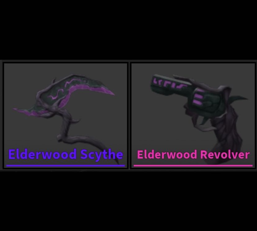 ELDERWOOD REVOLVER AND ELDERWOOD SCYTHE GIVEAWAY IN ROBLOX MM2! ELDERWOOD SET!
